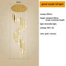 GobekUsa Crystal Lustre Pendant Lights with Dimmable LED, Adjustable Cable - Gold Chrome Steel