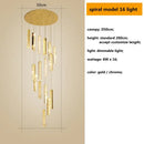 GobekUsa Crystal Lustre Pendant Lights with Dimmable LED, Adjustable Cable - Gold Chrome Steel
