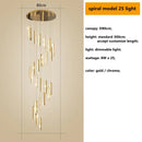 GobekUsa Crystal Lustre Pendant Lights with Dimmable LED, Adjustable Cable - Gold Chrome Steel