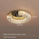 GobekUsa Crystal Luxe C-Shape LED Ceiling Lamp Gold Finish
