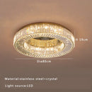 GobekUsa Crystal Luxe C-Shape LED Ceiling Lamp Gold Finish