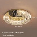 GobekUsa Crystal Luxe C-Shape LED Ceiling Lamp Gold Finish
