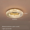 GobekUsa Crystal Luxe C-Shape LED Ceiling Lamp Gold Finish