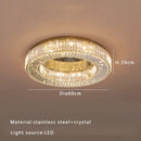 GobekUsa Crystal Luxe C-Shape LED Ceiling Lamp Gold Finish