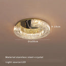 GobekUsa Crystal Luxe C-Shape LED Ceiling Lamp Gold Finish