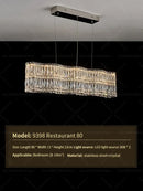GobekUsa Crystal Luxe Chandelier for Modern Living Room, High-End Restaurant Light