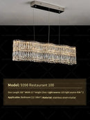 GobekUsa Crystal Luxe Chandelier for Modern Living Room, High-End Restaurant Light