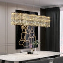 GobekUsa Crystal Luxe Chandelier for Modern Living Room, High-End Restaurant Light