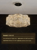 GobekUsa Crystal Luxe Chandelier for Modern Living Room, High-End Restaurant Light