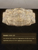 GobekUsa Crystal Luxe Chandelier for Modern Living Room, High-End Restaurant Light