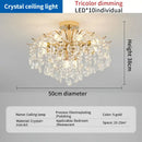 GobekUsa Crystal Luxe LED Ceiling Chandelier for Elegant Living Room Ambiance