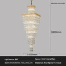 GobekUsa Crystal Luxe Living Room Chandelier - Modern & Elegant Hall Staircase Lighting
