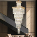 GobekUsa Crystal Luxe Living Room Chandelier - Modern & Elegant Hall Staircase Lighting