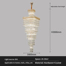 GobekUsa Crystal Luxe Living Room Chandelier - Modern & Elegant Hall Staircase Lighting