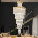 GobekUsa Crystal Luxe Living Room Chandelier - Modern & Elegant Hall Staircase Lighting