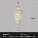 GobekUsa Crystal Luxe Living Room Chandelier - Modern & Elegant Hall Staircase Lighting
