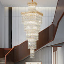 GobekUsa Crystal Luxe Living Room Chandelier - Modern & Elegant Hall Staircase Lighting