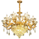GobekUsa Crystal Luxe Pendant Lamp: Elegant European Style for Living Room and Restaurant