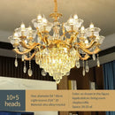 GobekUsa Crystal Luxe Pendant Lamp: Elegant European Style for Living Room and Restaurant