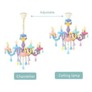 GobekUsa Crystal Luxury Candle Chandelier Vanity Pendant Light for Living Dining Bedroom