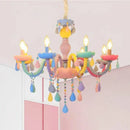 GobekUsa Crystal Luxury Candle Chandelier Vanity Pendant Light for Living Dining Bedroom