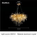 GobekUsa Crystal Luxury Ceiling Chandelier: Modern Living Dining Bedroom Pendant Lights