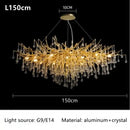 GobekUsa Crystal Luxury Ceiling Chandelier: Modern Living Dining Bedroom Pendant Lights