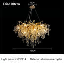 GobekUsa Crystal Luxury Ceiling Chandelier: Modern Living Dining Bedroom Pendant Lights