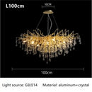 GobekUsa Crystal Luxury Ceiling Chandelier: Modern Living Dining Bedroom Pendant Lights