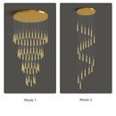 GobekUsa Crystal Luxury Ceiling Chandelier Staircase Pendant Light for Home Decor