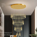 GobekUsa Crystal Luxury Ceiling Chandelier Staircase Pendant Light for Home Decor