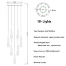 GobekUsa Crystal Luxury Ceiling Chandelier Staircase Pendant Light for Home Decor