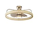 GobekUsa Crystal Luxury Ceiling Fan Light with Invisible Blades & Remote Control