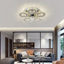 GobekUsa Crystal Luxury Ceiling Fan with LED Lamp Chandelier Smart Home Decor Fixtures