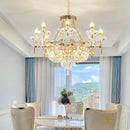 GobekUsa Crystal Luxury Chandelier for European Style Living Room, Bedroom, and Stairwell