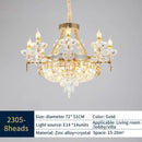 GobekUsa Crystal Luxury Chandelier for European Style Living Room, Bedroom, and Stairwell