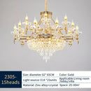 GobekUsa Crystal Luxury Chandelier for European Style Living Room, Bedroom, and Stairwell