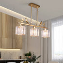 GobekUsa Crystal Prism Island Light Fixture with Lodge Pendant and Bird-Leaf Decor