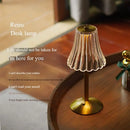 Crystal retro table lamp gold dimming led bedroom light by Decorbites