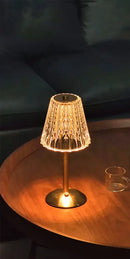 Crystal retro table lamp gold dimming led bedroom light by Decorbites