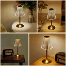 Crystal retro table lamp gold dimming led bedroom light by Decorbites
