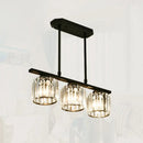 GobekUsa Crystal Shade Ceiling Light for Dining Room Island in Simple Style