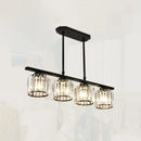 GobekUsa Crystal Shade Ceiling Light for Dining Room Island in Simple Style