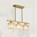 GobekUsa Crystal Shade Ceiling Light for Dining Room Island in Simple Style