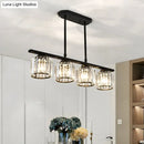 GobekUsa Crystal Shade Ceiling Light for Dining Room Island in Simple Style