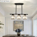 GobekUsa Crystal Shade Ceiling Light for Dining Room Island in Simple Style