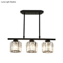 GobekUsa Crystal Shade Ceiling Light for Dining Room Island in Simple Style