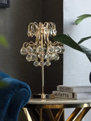 GobekUsa Crystal Table Lamp: Nordic Luxury LED Touch Dimming, Modern Bedroom Bedside Lighting