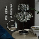 GobekUsa Crystal Table Lamp: Nordic Luxury LED Touch Dimming, Modern Bedroom Bedside Lighting