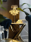 GobekUsa Crystal Table Lamp: Nordic Luxury LED Touch Dimming, Modern Bedroom Bedside Lighting